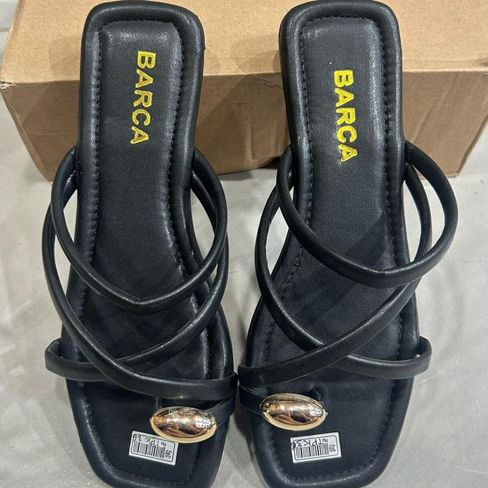 BARCA Sandal wanita Platform Terbaru Sandal Motif Berllian Gold Empuk Full Busa Sandal Wanita Korean