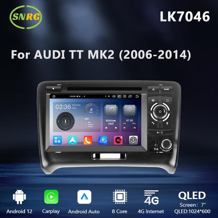SNRG Radio 2 Din Android untuk Audi TT MK2 2Din Pemutar DVD Carplay