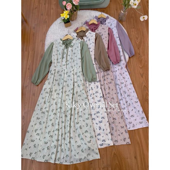 Kiky Overall Set 2in1 Overall Bunga by Studhijabstore