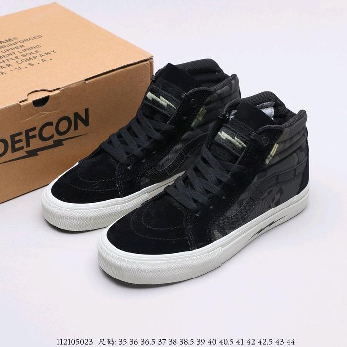 Sepatu Vans DEFCON x Vans Sk8-Hi Notchback Pro 'Black' VN000OK4KUY BNIB 100% Real Picture By Sneaker