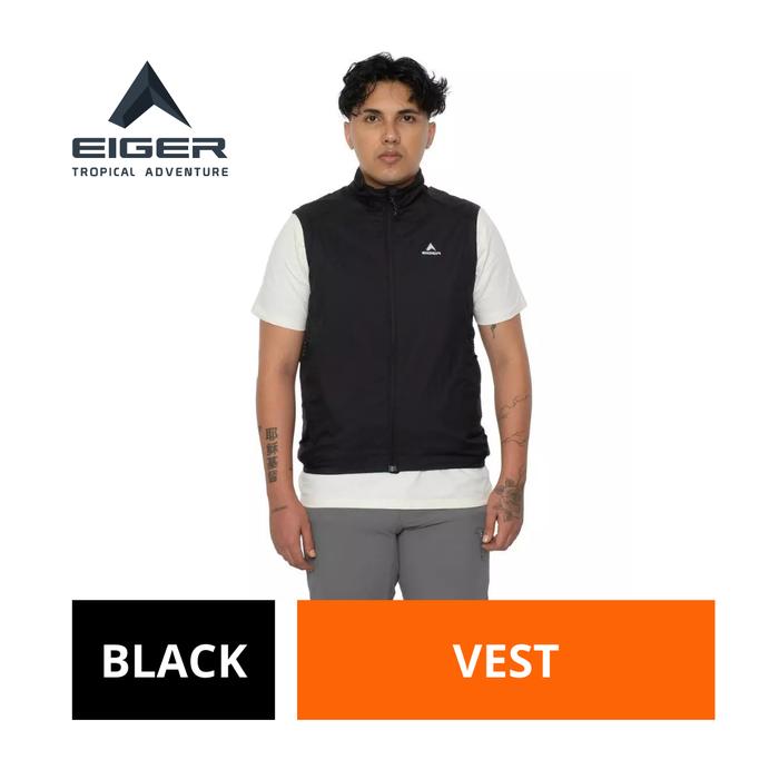 [BISA COD] Rompi Pria Eiger Original Hitam Nilon Autra Insulated Vest Outdoor