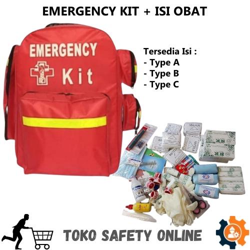 Tas Ransel P3K Merah Emergency Kit + Isi Lengkap First Aids Lengkap / Tas Emergency Kit Lengkap Deng
