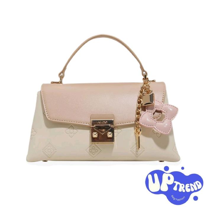 Aldo Jillyane Women's Top Handle Bone Multi - Tas Tangan Modern dengan Ornamen Gantungan Dapat Dilep