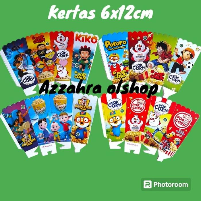 Safitiri Kertas Popcorn 12X6  / Kertas 100 Plastik 100 / Kemasan Popcorn