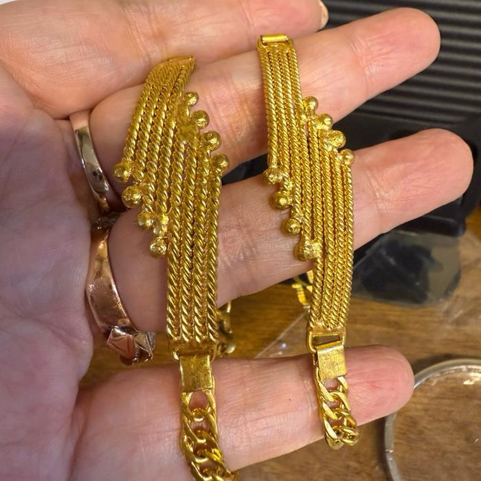 Gelang Rantai Emas 24 Karat Imitasi Berkualitas Premium