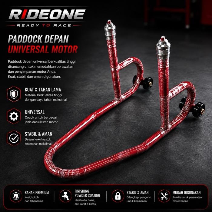 Standar paddock depan universal motor cocok untuk semua jenis motor dari sport bebek matic trail