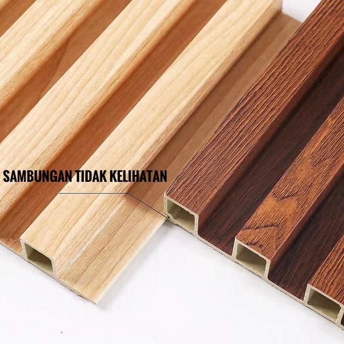 [1.5METER x 16 CM] Wood Panel WPC / Wall Panel PVC / Kisi Kisi Kayu / Dinding Motif Kayu 3D WALLPANE