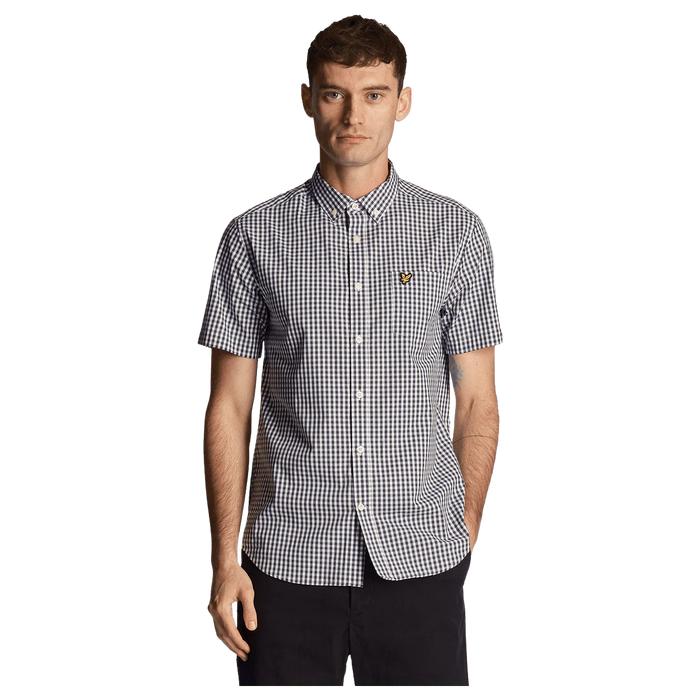 Lyle and Scott Gingham Shirt Navy / White Original