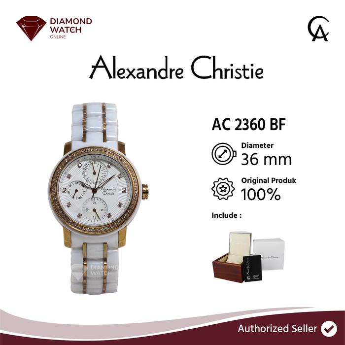 Alexandre Christie AC 2360 BF 36mm / 11mm Dial White Ceramic StrapAC 2360 BF
