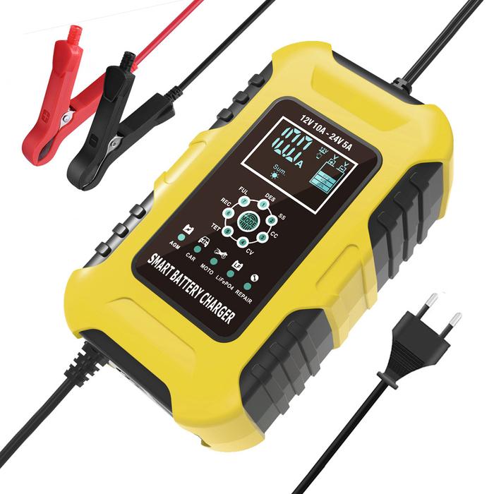 FOXSUR Car Battery Chargers 12V/10A 24V/5A Full Automatic Smart