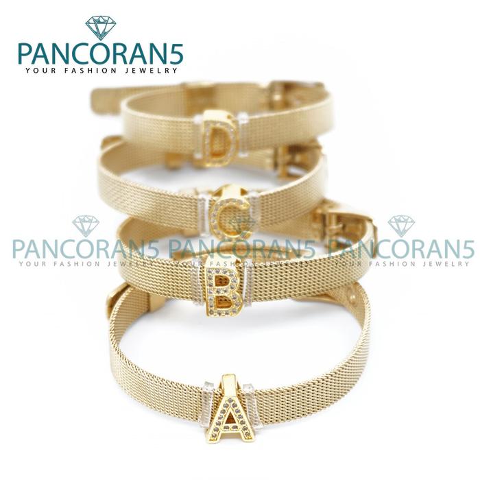 Gelang Titanium Huruf Gelang Huruf