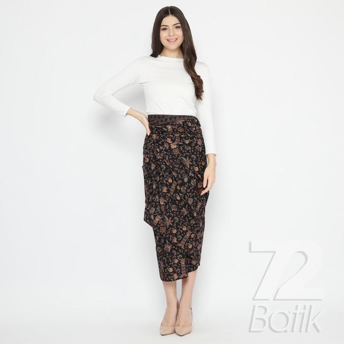 ROK LILIT BATIK Skirt Kebaya Modern Wanita Motif Jam Gadang Warna Hitam 726031 Cap 72 - Rok Batik Li