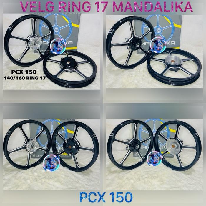 VELG POWER VELG MANDALIKA HONDA PCX 150 PALANG 5 RING 17 140/160