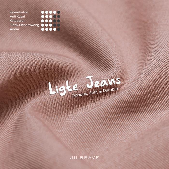 Jilbrave Lena Skirt Rok Wanita A-Line Maxi Bahan Soft Jeans