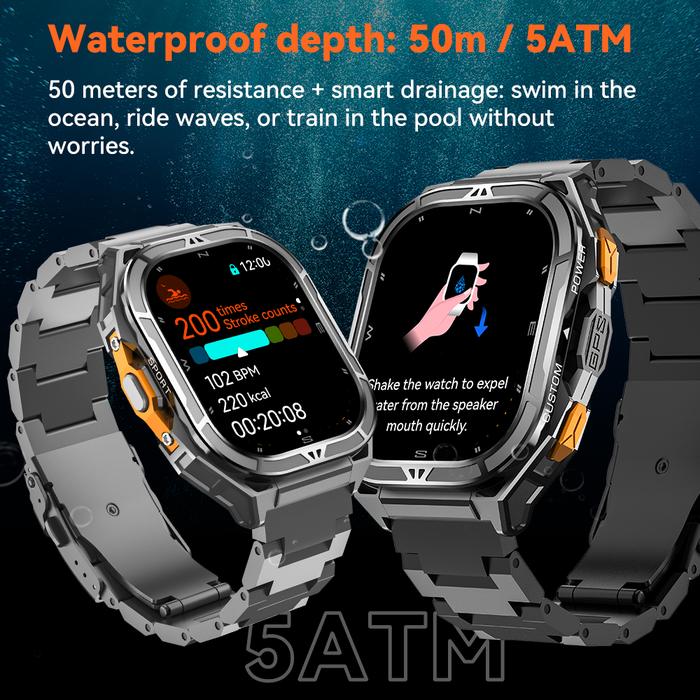 Cubot GT 3 Smart Watch, 5ATM Waterproof, 1.96-inch AMOLED, Blood Oxygen, Fitness Tracker Heart Rate