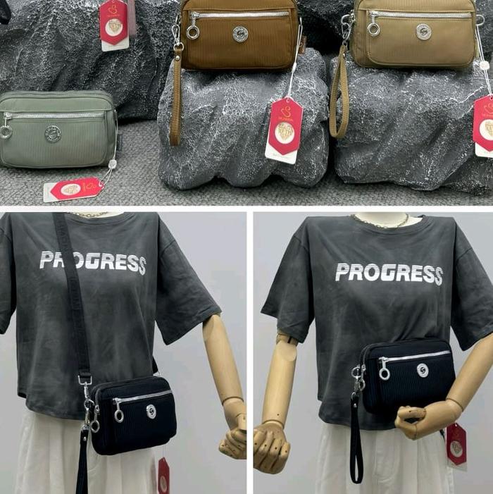 Sighmon Dompet Selempang Sighmon dengan Pilihan Warna Hijau Cokelat dan Krem Cocok untuk Progres And