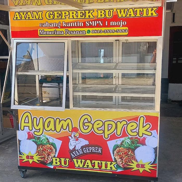 Rombong atau Gerobak ayam geprek jumbo