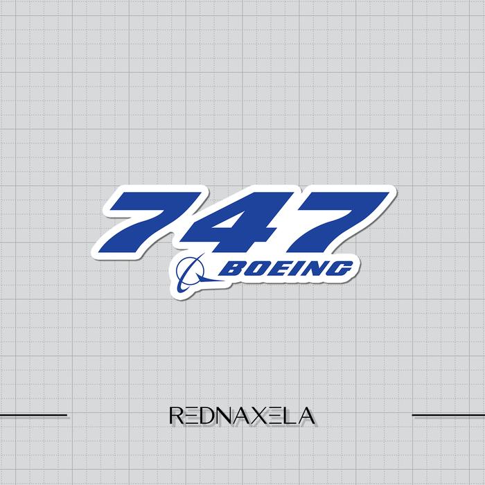 Stiker Vinyl Boeing 747 Logo Outdoor Waterproof Sticker
