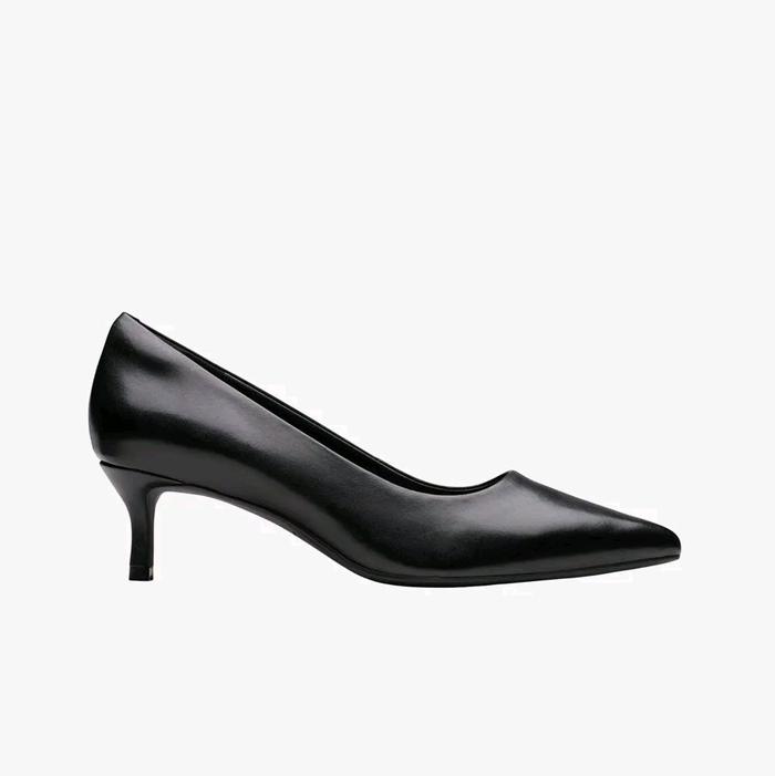 CLARKS Clarks Zarey Court Original Sepatu Heels Wanita Leather