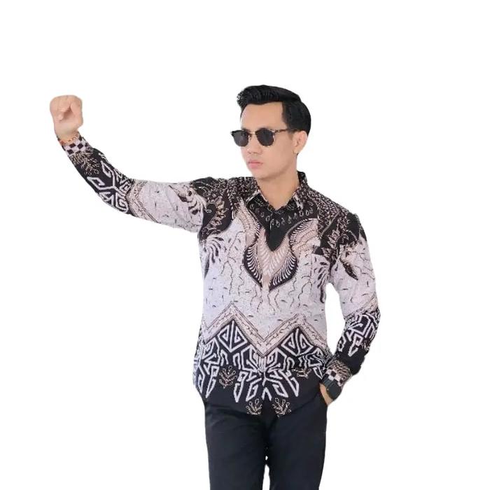 SLIMFIT AFKAR BATIK KOMBINASI HITAM BATIK MODERN