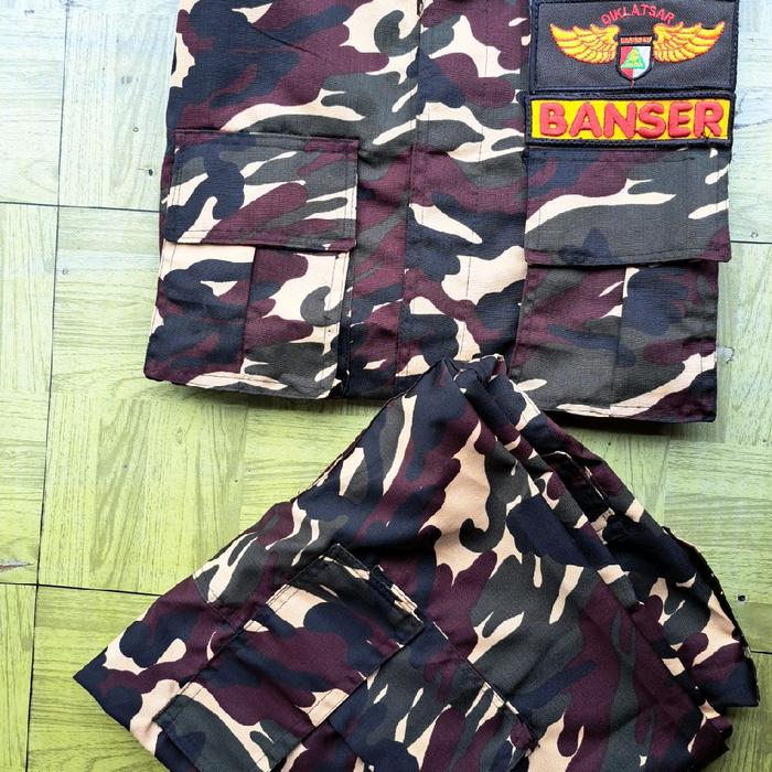 Setelan PDL ormas Banser/Baju Pria Dewasa/ORMAS - Panjang Atasan Wearpack Katun Safety - Pendek, Cel