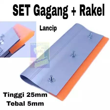 RAKEL ORANGE LANCIP 5MM SET GAGANG ALUMUNIUM  P. 57CM