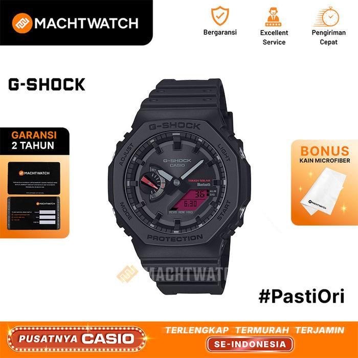 Jam Tangan Pria Casio G-Shock GA-B2100BBR-1ADR GA-B2100BBR GAB2100BBR Black and Bold Red Series Digi