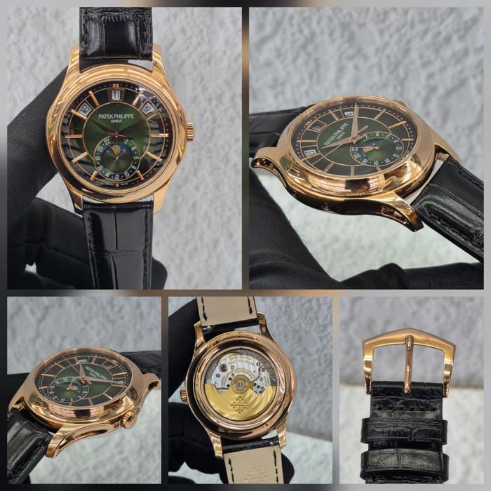 Patek Philippe Annual Calender Swiss GRF Automatic Movement Black Green Dial