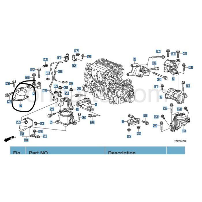 Engine Mounting Kanan Honda Accord CP2 2400cc KI1