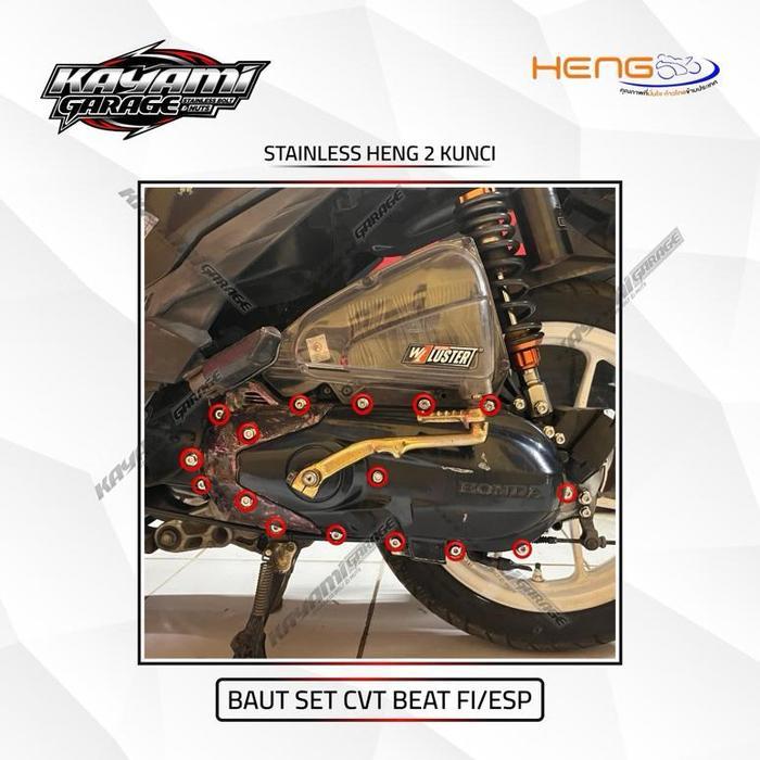 PAKET BAUT STAINLESS CVT BEAT FI/ESP, SCOOPY