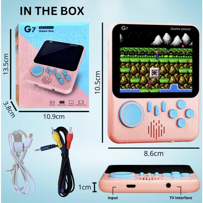 SMARTCOM ~ Gameboy 2 PLAYER G7 Mainan Anak 3.5 inch Game Console Player Game Retro mini 666 Games