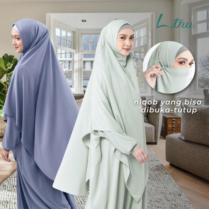 L.tru - Set Kaftan & Khimar | Kaftan Ramadhan | Set Baju Haji dan Umroh