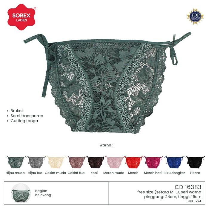Ricis Cd Celana Dalam Renda Brukat Wanita Perempuan Sorex 30104 16303 16383 16294 16279 1631 Terbaru
