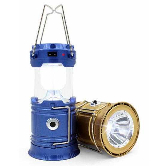 Lentera Camping Lampu LED Emergency Tenaga Surya + Senter Powerbank - Solar Cell