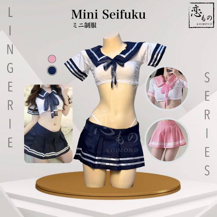 Termurah !! KOIMONO Mini Seifuku - Lingerie Sexy Kostum Cosplay Seragam Sekolah Jepang Mini Baju Tid