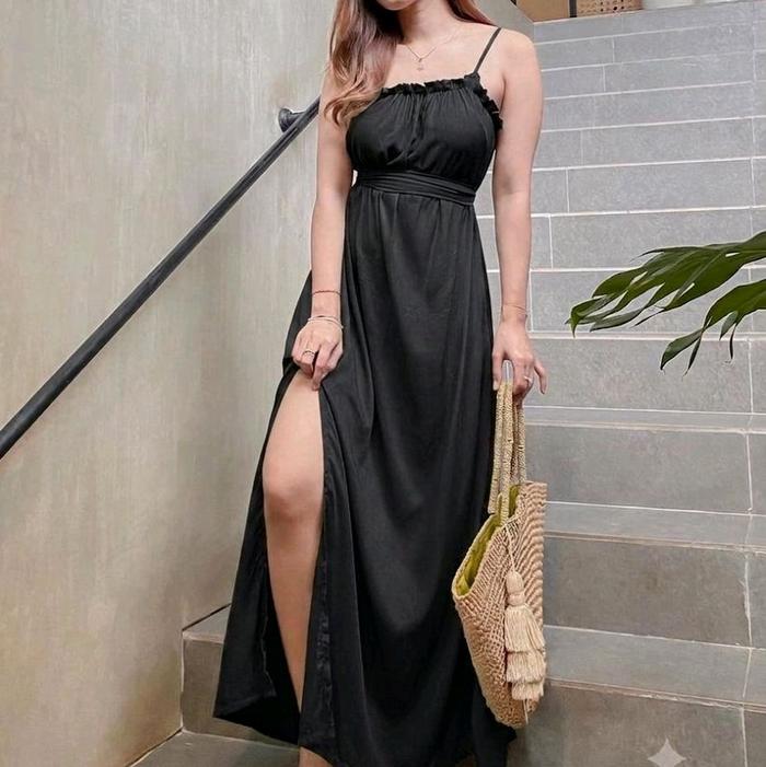Dress Panjang Backless Dress Wanita