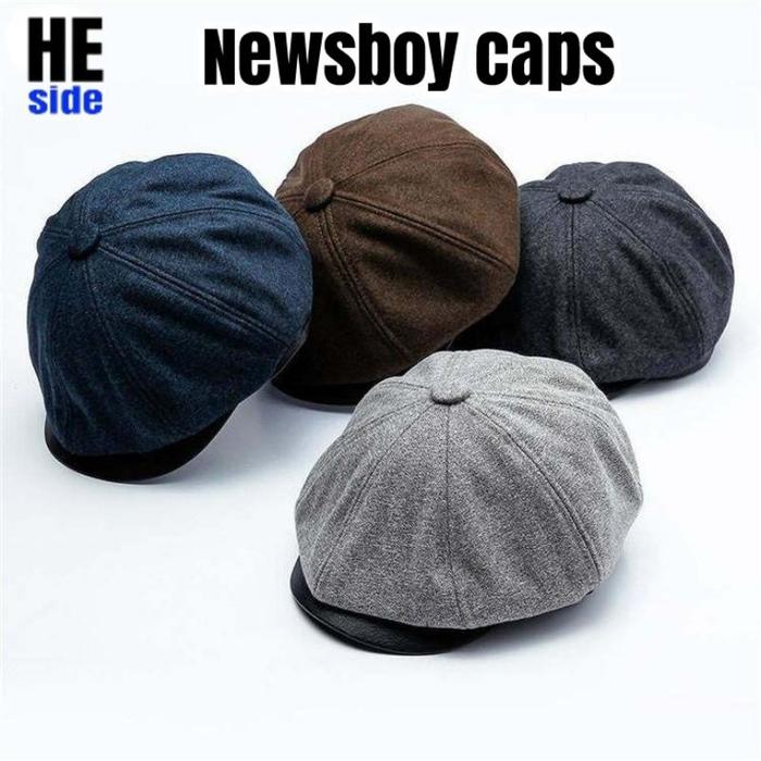 Topi Flat Cap/Topi Newsboy Cap/Topi Copet/Topi Mafia/Peaky Blinders/Topi Pria-Wanita