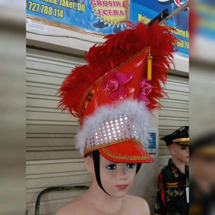 Topi Mayoret Anak TK + Bulu TK - SD