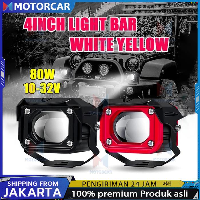 Lampu Tembak Laser Cree Led Trasnformer/Putih Kuning 40 Watt/Universal 24V 12A/2 Warna HI LO Putih K