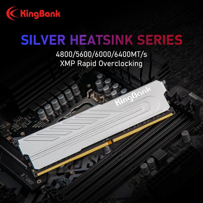 Kingbank Heatsink Memoria RAM DDR5 6000mhz 6400mhz XMP 8GB 16GB 32GB Desktop Memoria DDR5 RAM Dual C