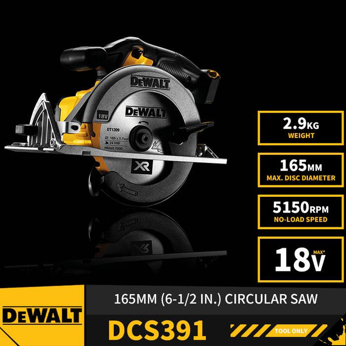 DEWALT DCS391 165MM 6-1/2in Cordless Circular Saw 5150RPM 18V