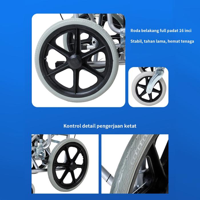 Kursi Roda Lipat / Kursi Roda Lansia / Kursi Roda Traveling Lipat / Kursi Roda Medis