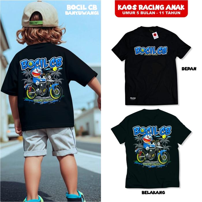 KAOS ANAK BOCIL CB DORAEMON ORIGINAL BOCIL CB BANYUWANGI