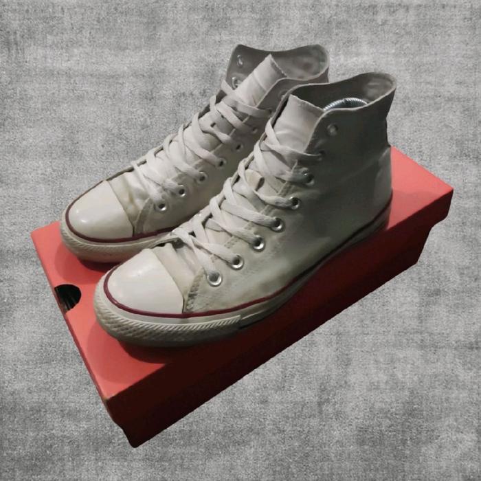 DIJUAL SECOND !!! CONVERSE HIGH TOP WHITE Original 42 second tapi masih keren