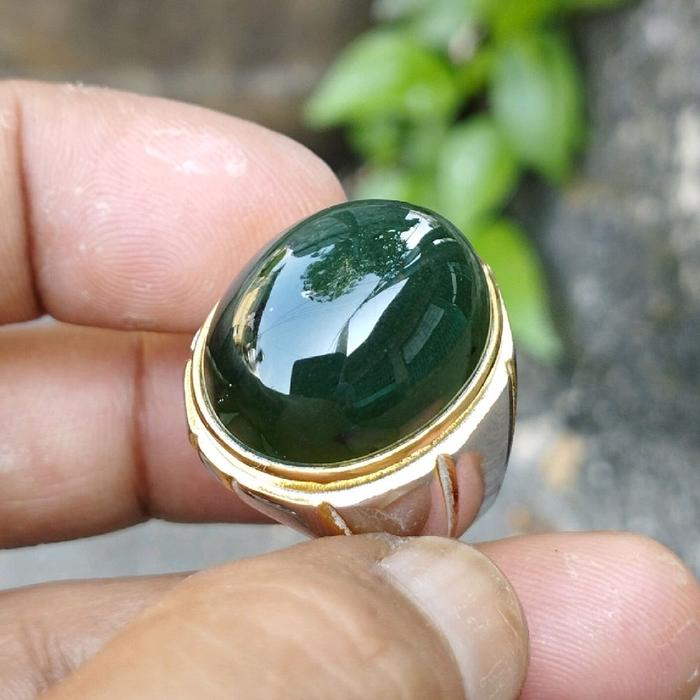 Cincin batu idokres aceh ijo botol selasih asli batu Elegan