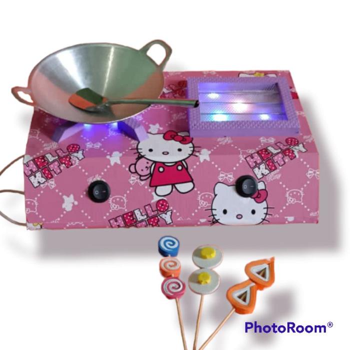 MAINAN ANAK KOMPOR + BAKARAN LED NYALA DI CAS cocok buat kado||rental pasar malem||mainan kekinian||