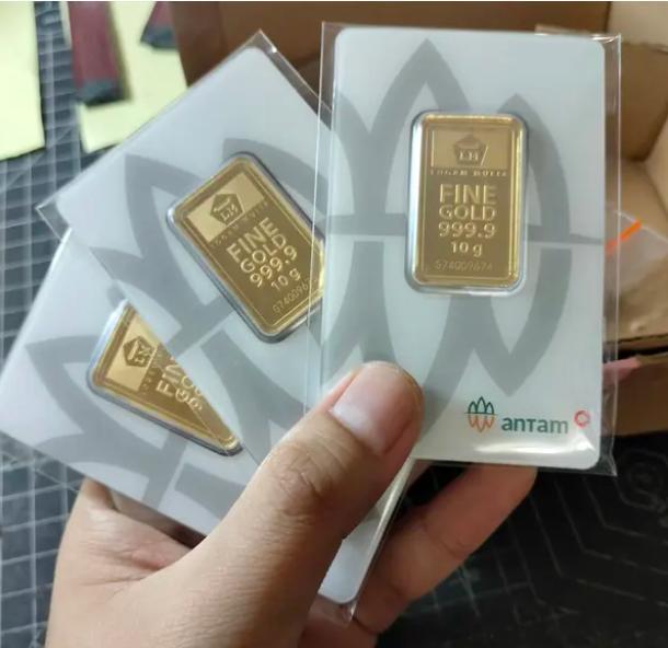 Antam Logam Mulia Certicard Emas Batangan 10 Gram, LM Antam - 10 gram