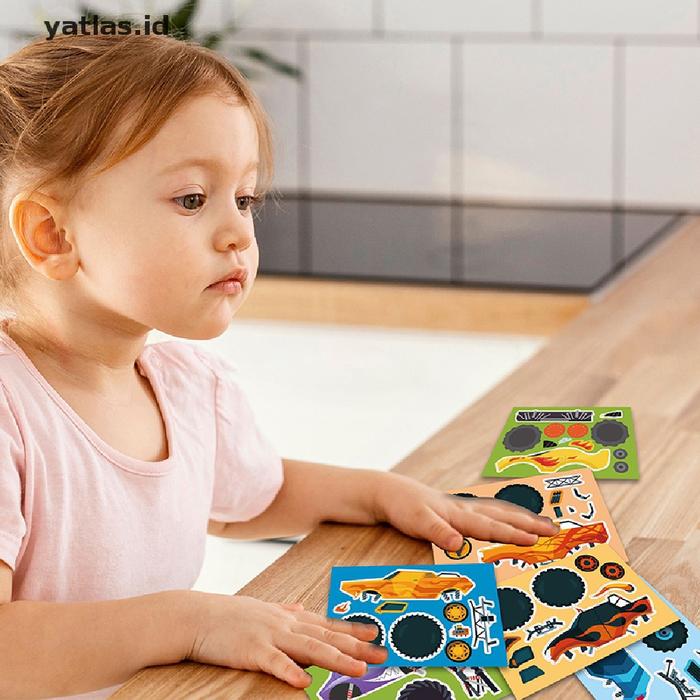 [yatlas] 12/24lembar Stiker Truk Mainan Pesta Festival Anak Masa Kini