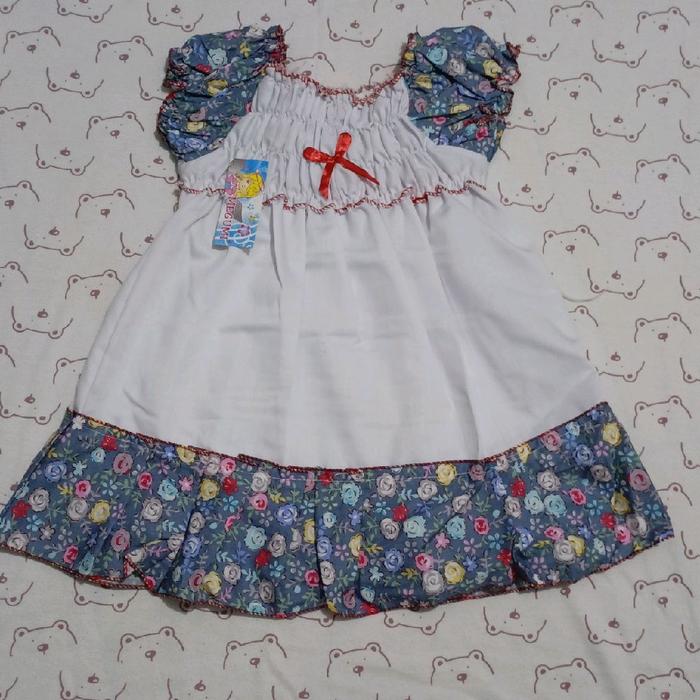 Daster bayi Lucu Daster dress bayi Umur 0-12 Bulan Perempuan Bayi Cewek Lengan pendek bahan Katun Mo