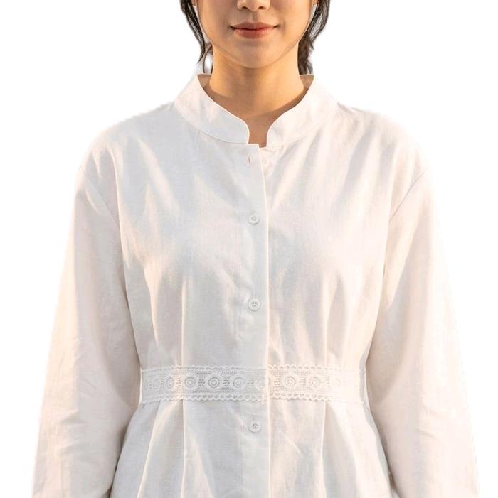 Enve blouse renda di pinggang atasan wanita